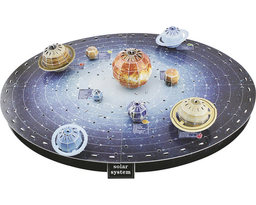 Puzzle sistemul solar din metal pentru asamblat