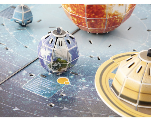 Kit model sistem solar cu soare, pământ, Saturn și alte planete