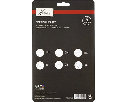 Set creioane schiță Nassau, șase bucăți
