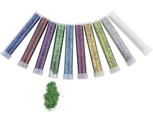 Sclipici în diferite culori în tuburi