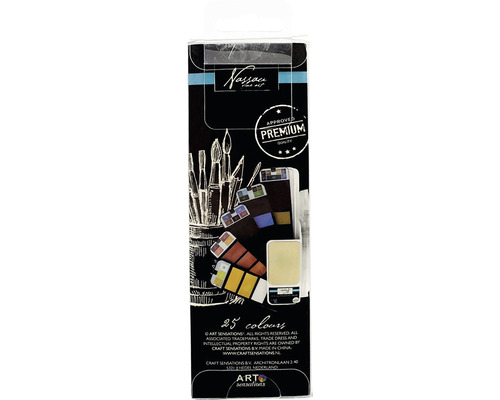 Set acuarele Nassau Fine Art cu 25 de culori