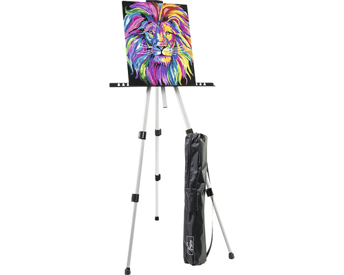 Șevalet cu imagine multicoloră cu leu