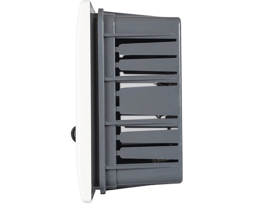 Vedere laterală a unei grile de ventilație din plastic