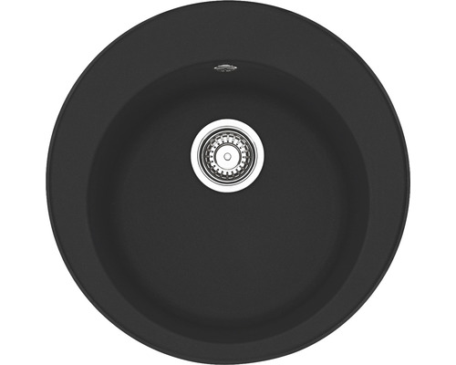 Chiuvetă de bucătărie rotundă din gresie cu garnitură de scurgere