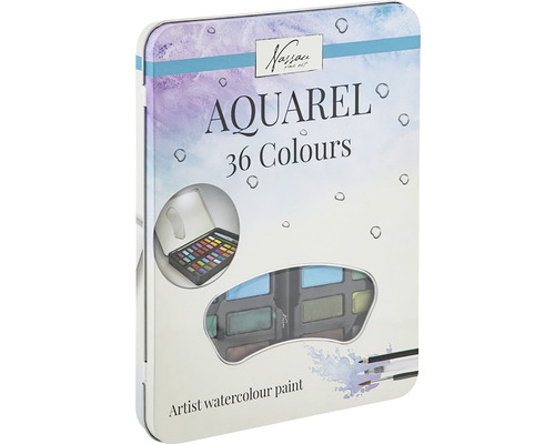 Cutie de acuarele cu 36 de culori