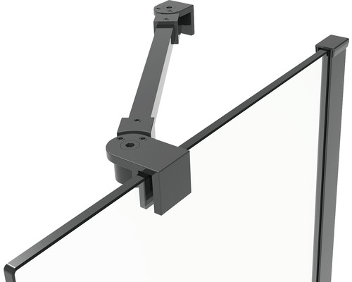 Imagine detaliată a unei cabine de duș cu bară de stabilizare