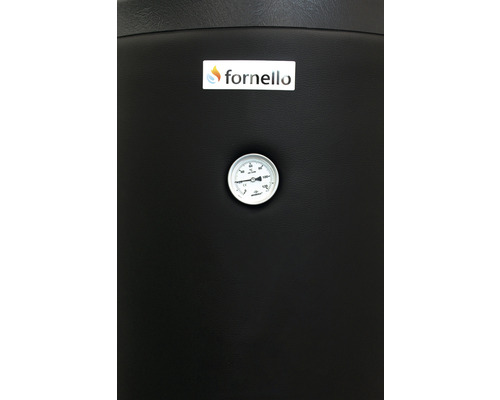 Logo Fornello și termometru pe boilerul de apă caldă