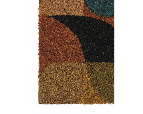 Covoraș de intrare din fibră de cocos cu model geometric