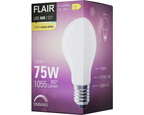 Bec LED FLAIR A60 E27 pe ambalaj