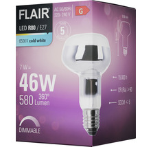 Bec LED variabil Flair E27 7W 580 lumeni, reflector R80 mat, lumină rece