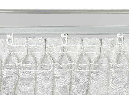 Șină de perdea cu bandă de pliere și glisiere