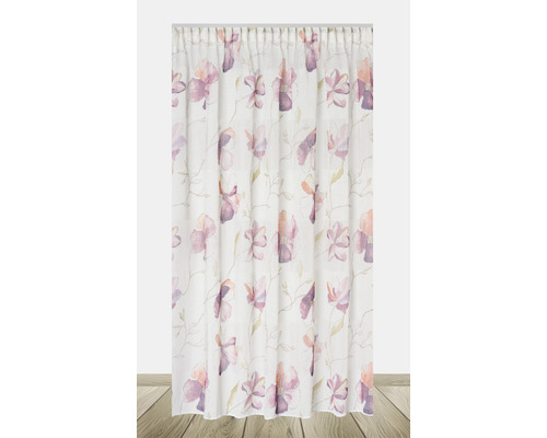 Perdea cu model floral pentru decorarea ferestrelor