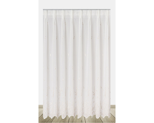 Cortină din voal cu broderie