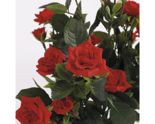 Trandafiri artificiali decorativi cu frunze verzi