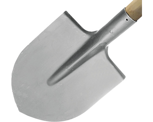Lamă de lopată din metal cu mâner din lemn
