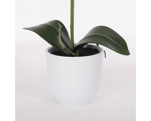 Orhidee artificială în ghiveci alb