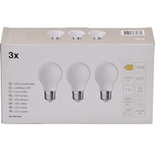 Pachet cu trei becuri LED E27 7 wați