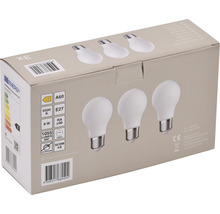 Pachet cu trei becuri LED A60 E27, 8 wați