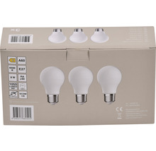 Becuri LED Verpackungsdesign E27 8W 1055 lumeni, glob mat A60, lumină rece CRI90, 3 bucăți