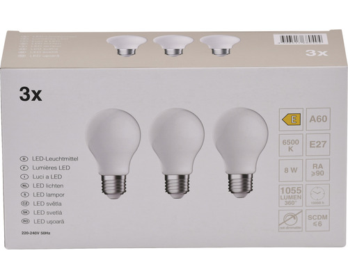 Pachet cu trei becuri LED E27