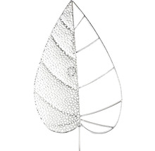 Figurină decorativă din metal în formă de frunză, jumătate umplută, jumătate scheletică
