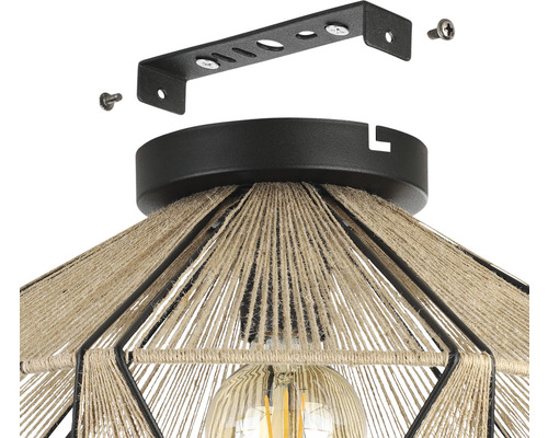 Lumină de plafon cu suport de montare și șuruburi