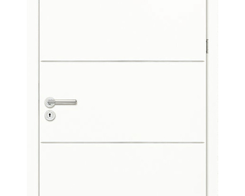 Ușă de interior cu mâner și linii orizontale