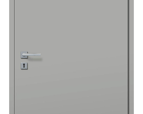 Ușă interioară gri cu broască și clanță