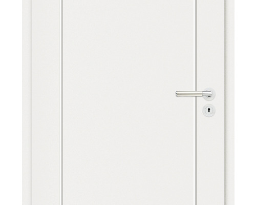 Ușă interioară albă cu mâner și încuietoare
