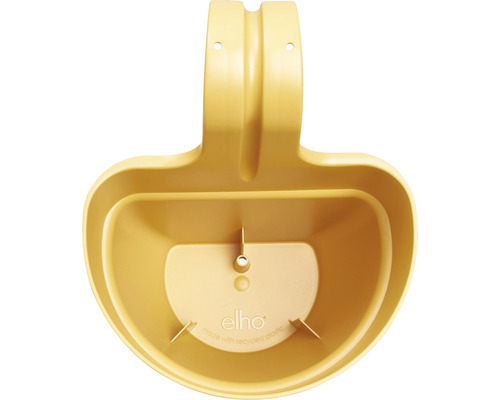 Jardinieră de balcon galbenă din plastic cu suport