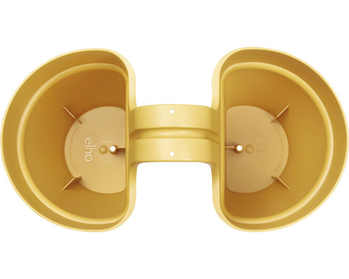 Jardinieră de balcon galbenă cu două jardiniere de la Elho