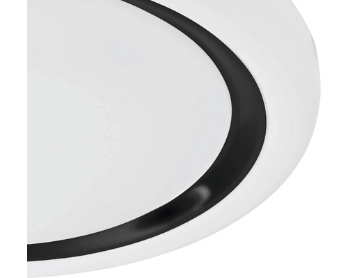 Prim-plan cu o lustră cu margine neagră