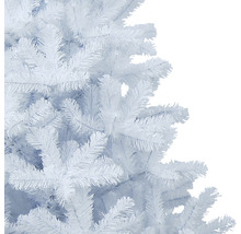 Prim-plan cu un pom de Crăciun artificial alb