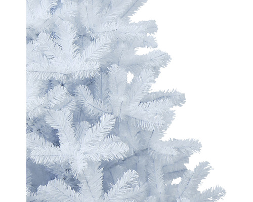 Prim-plan cu un pom de Crăciun artificial alb