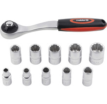 Set capete tubulare 1/4" Meister, 11 piese-thumb-1