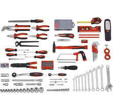 Asortiment extins de scule cu clești, șurubelnițe, instrumente de măsură și multe altele