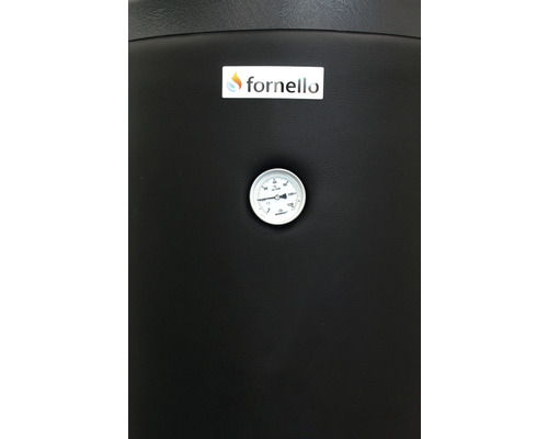 Logo Fornello pe un boiler de apă caldă cu afișaj de temperatură