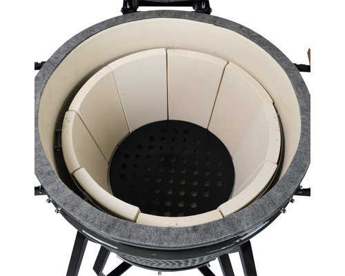 Interior grătar ceramic cu piatră deflector divizată și grătar