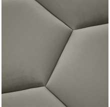 Panou decorativ tapițat Riviera hexagonal gri 29x34 cm, aspect de catifea