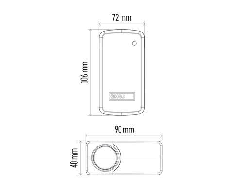 Dimensiunile soneriei fără fir EMOS