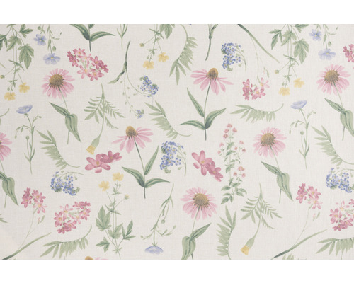 Material textil cu model floral cu diverse flori și frunze