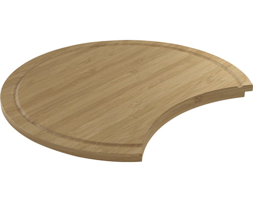 Tocător rotund din bambus cu jgheab pentru suc