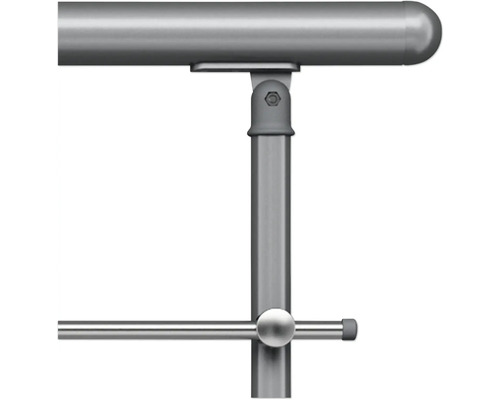 Imagine detaliată a unei balustrade metalice