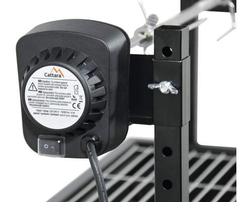 Logo Cattara. Motor grătar cu 2 rotații pe minut.