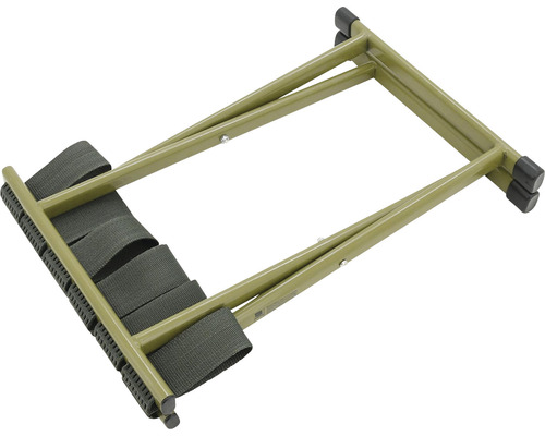 Suport pliabil pentru lemne de foc, din metal cu curele textile