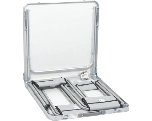 Masa portabilă de camping cu scaune pliante integrate în format de valiză