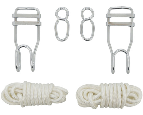 Set de fixare cu cârlige, opturi și frânghii pentru o instalare ușoară