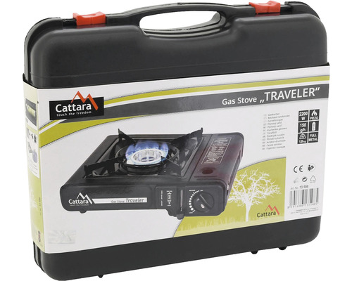 Aragaz Cattara Traveler în cutie de transport neagră