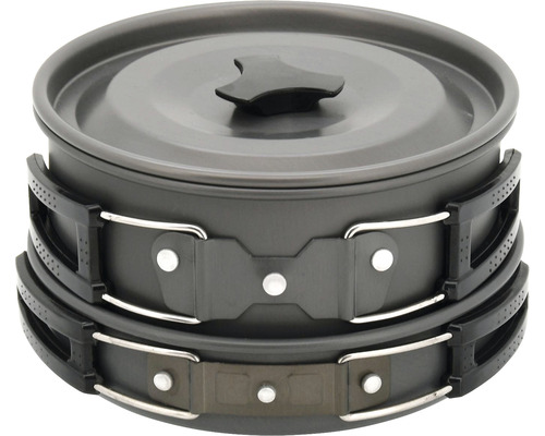 Set vase camping cu capac