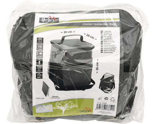Geantă frigorifică Cattara cu strat de aluminiu, capacitate de 10 litri și două straturi
